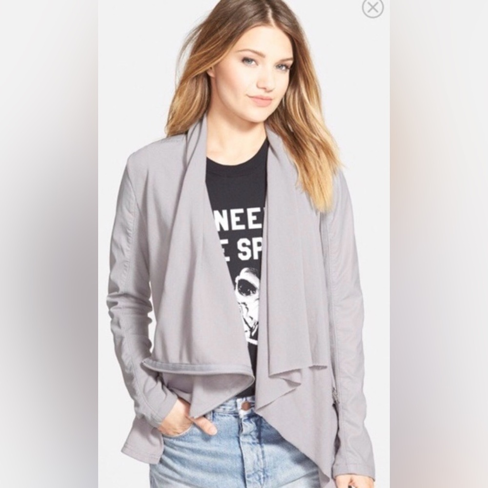 BlankNYC Asymmetrical Faux Leather Jacket SZ SM